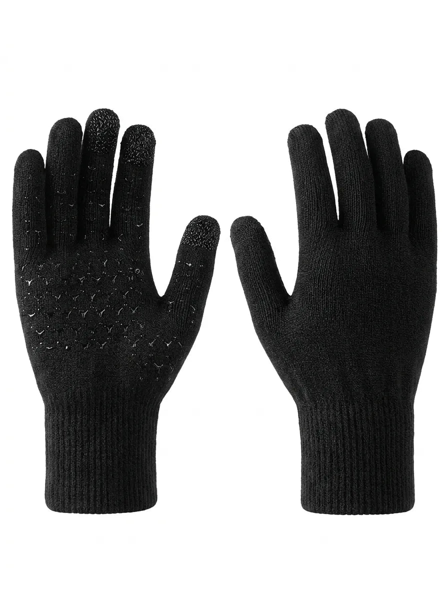 Unisex Winter Strickhandschuhe mit Touchscreen-Funktion