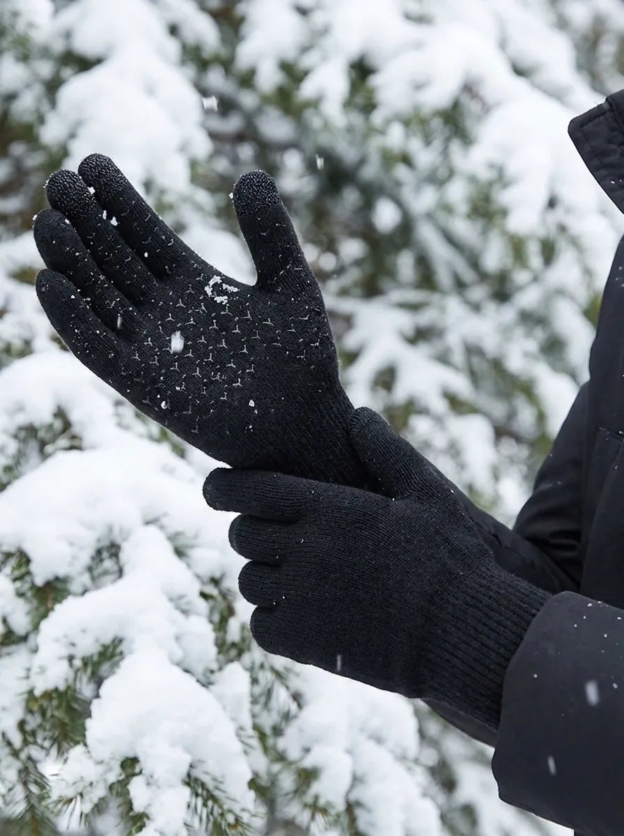 Unisex Winter Strickhandschuhe mit Touchscreen-Funktion