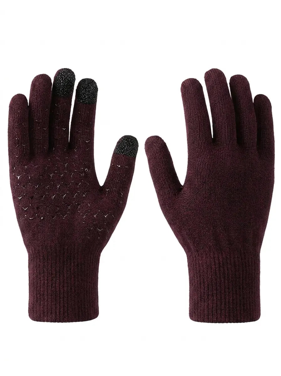 Unisex Winter Strickhandschuhe mit Touchscreen-Funktion