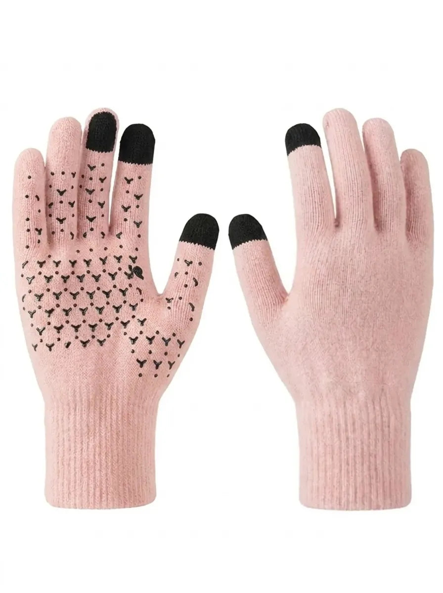 Unisex Winter Strickhandschuhe mit Touchscreen-Funktion