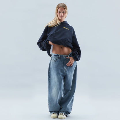 Unisex oversized hoodie met print op de rug