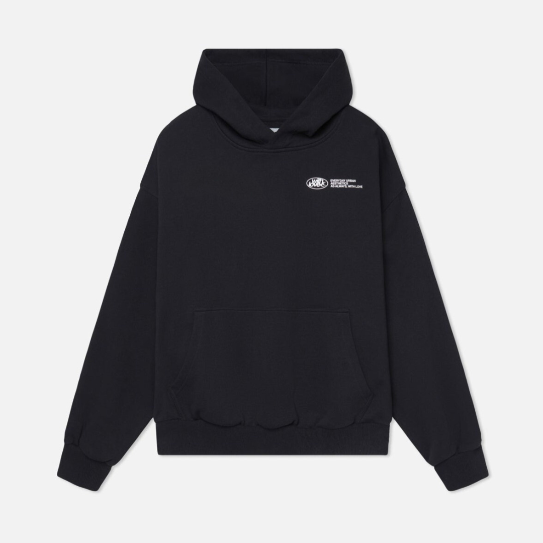 Unisex oversized hoodie met print op de rug
