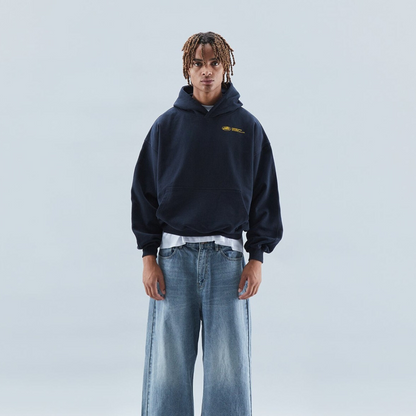 Unisex oversized hoodie met print op de rug