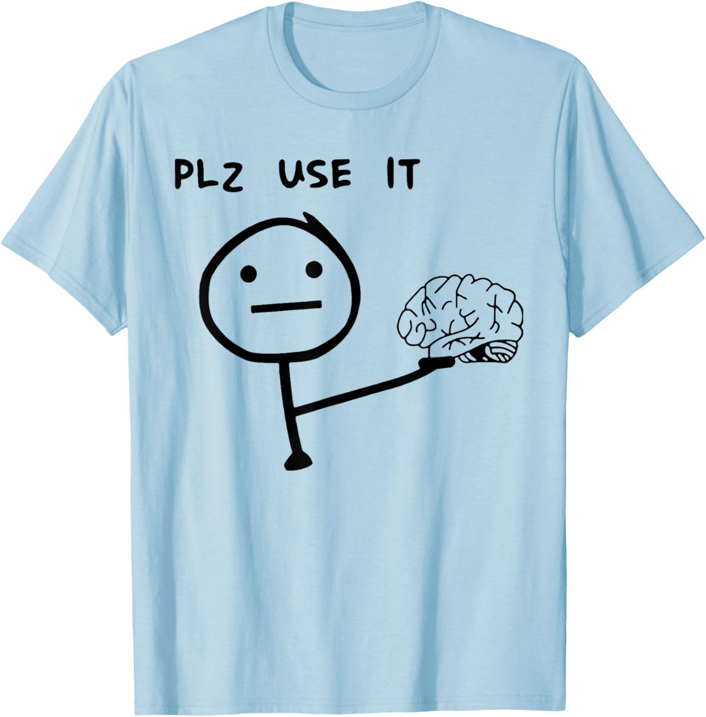 Herren Fun T-Shirt mit Meme Print – Lustiges Statement "PLZ USE IT" – Casual Streetwear