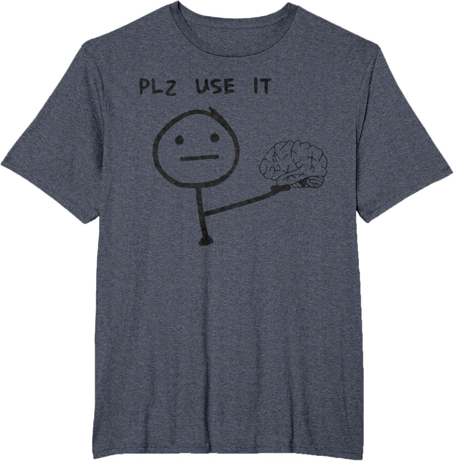 Herren Fun T-Shirt mit Meme Print – Lustiges Statement "PLZ USE IT" – Casual Streetwear