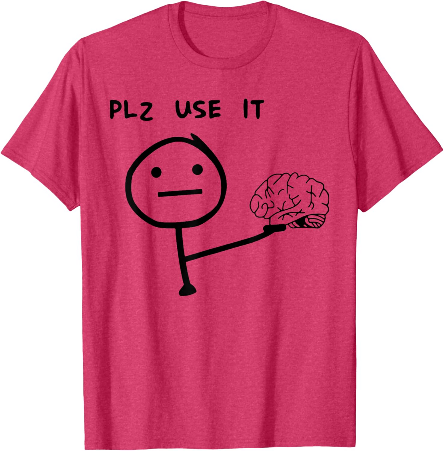 Herren Fun T-Shirt mit Meme Print – Lustiges Statement "PLZ USE IT" – Casual Streetwear