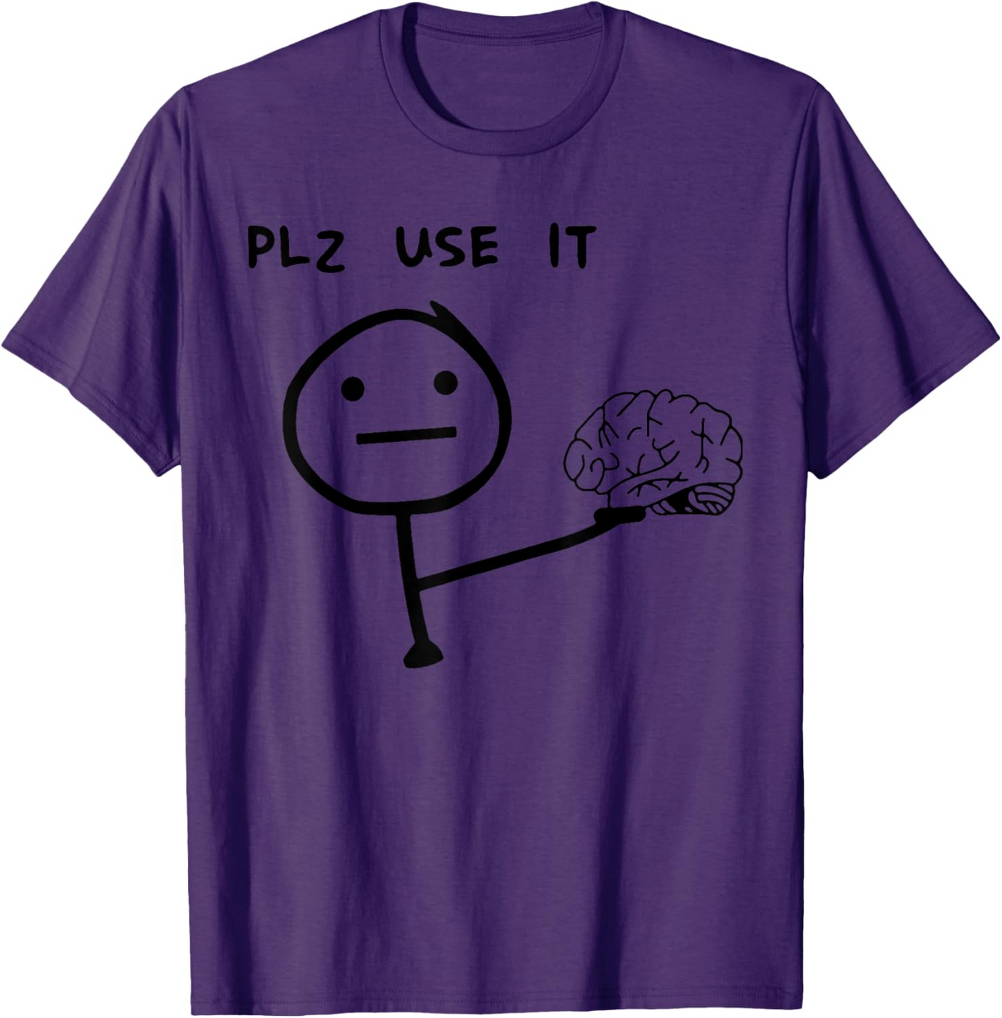 Herren Fun T-Shirt mit Meme Print – Lustiges Statement "PLZ USE IT" – Casual Streetwear