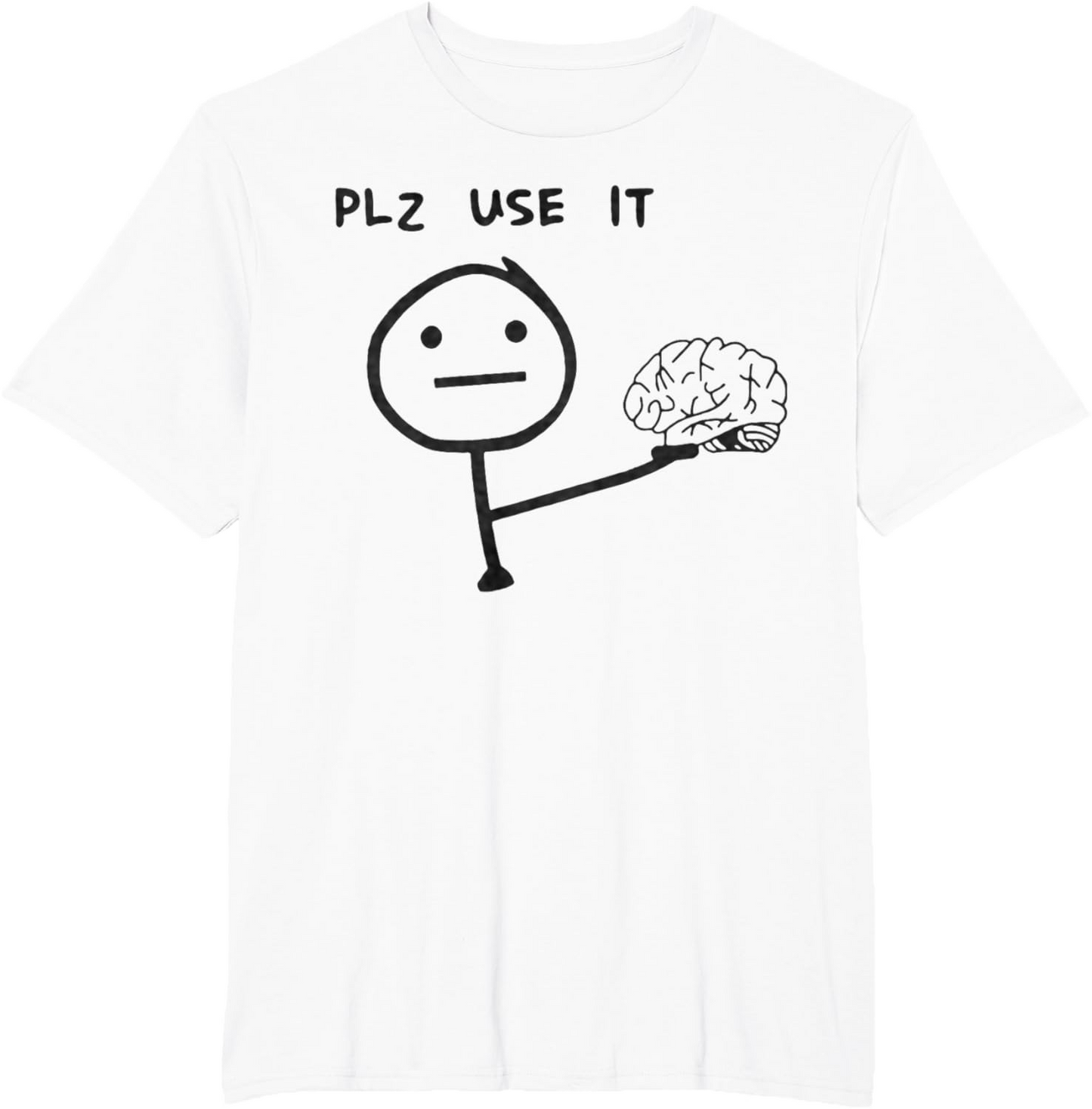 Herren Fun T-Shirt mit Meme Print – Lustiges Statement "PLZ USE IT" – Casual Streetwear