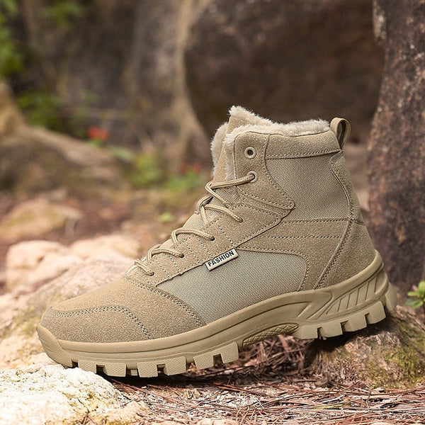 Unisex Winterstiefel Winter Boots Gefüttert Outdoor Schuhe Profilsohle Schnürung