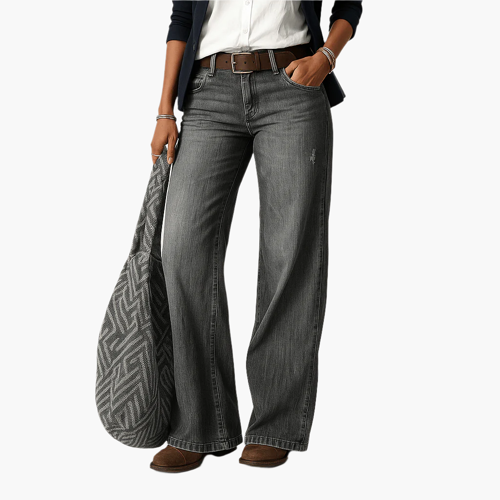 Damen Weite Jeans im Casual Style – Modernes Everyday Outfit