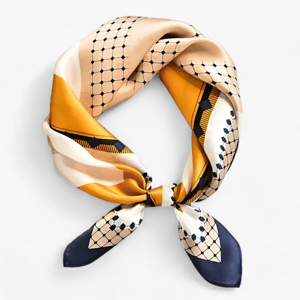 Vierkante halsdoek met geometrisch patroon, zacht materiaal