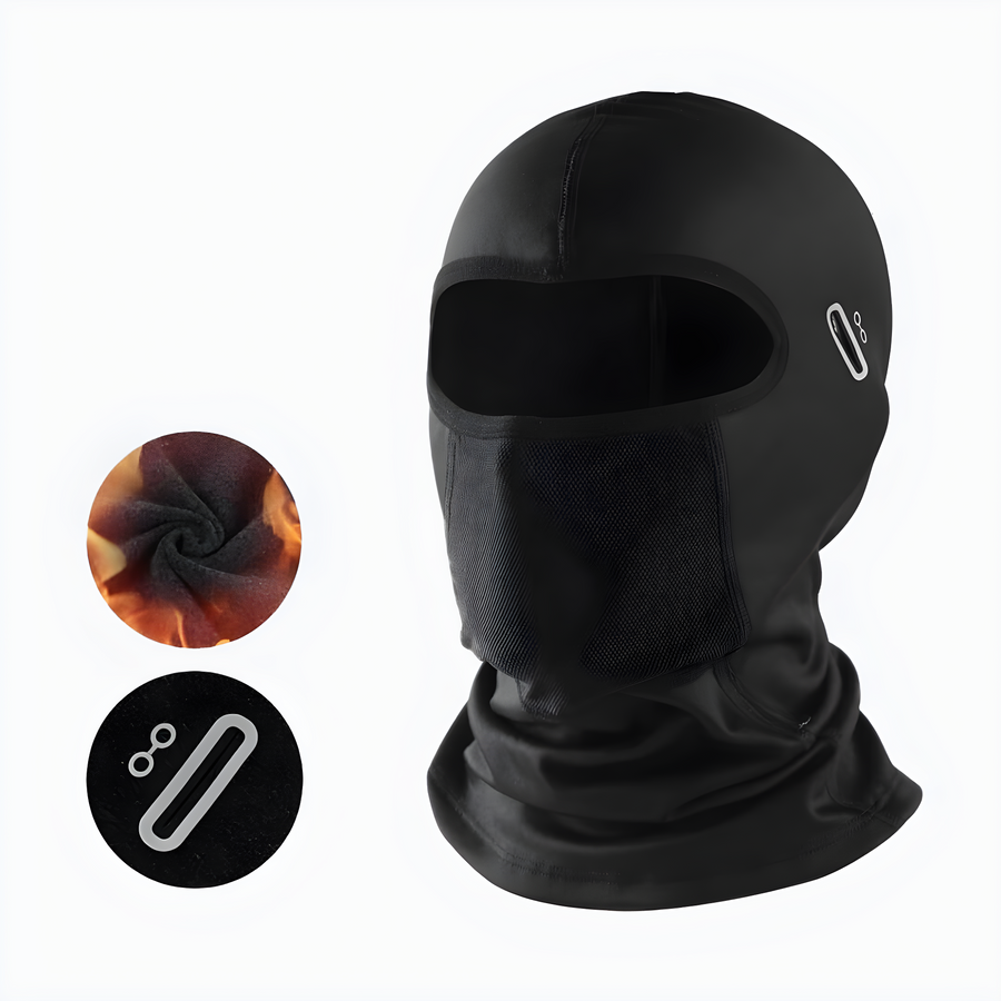 Schwarze Sturmhaube Balaclava mit Netzbereich Winter Outdoor