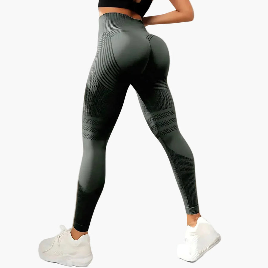 Damen Seamless Sportleggings mit Anti-Cellulite-Effekt – Figurformende Kompressionshose für Fitness & Alltag