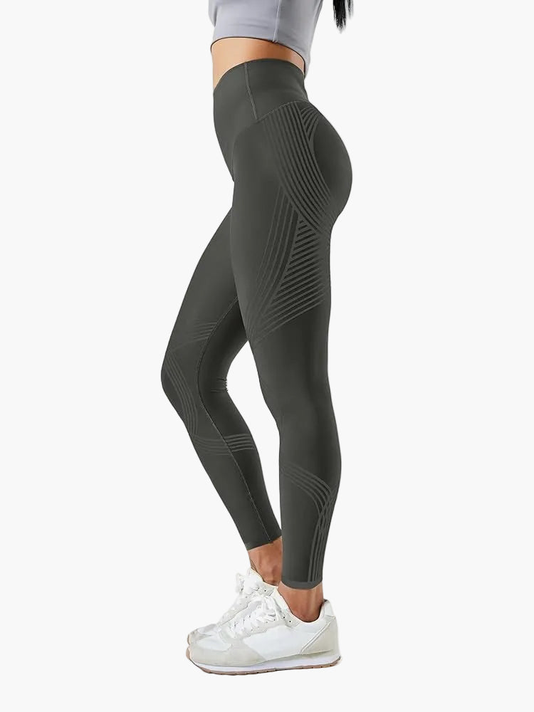 Damen Seamless Sportleggings mit Anti-Cellulite-Effekt – Figurformende Kompressionshose für Fitness & Alltag