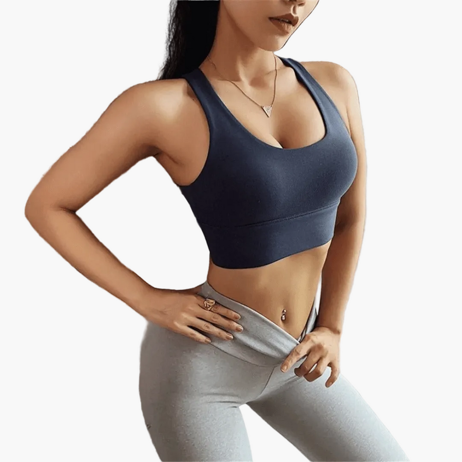 Damen Sport-BH mit Push-Up und Rücken-Kreuzträger – Perfekt für Fitness, Yoga & Alltag