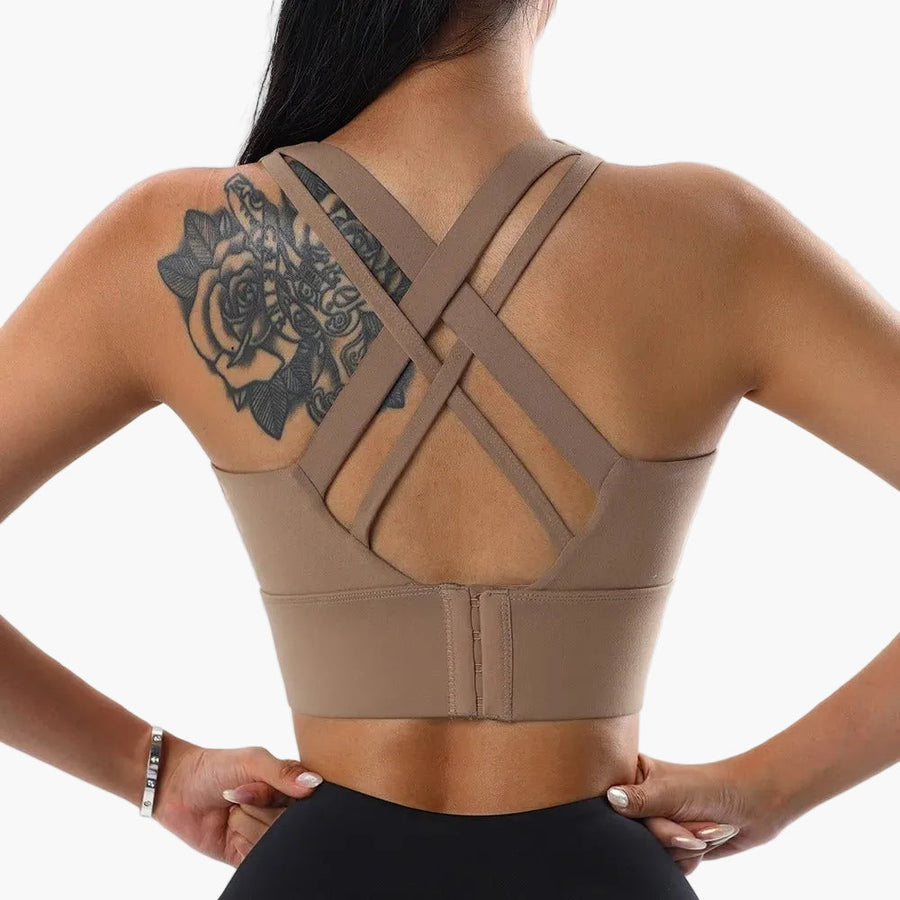 Damen Sport-BH mit Push-Up und Rücken-Kreuzträger – Perfekt für Fitness, Yoga & Alltag