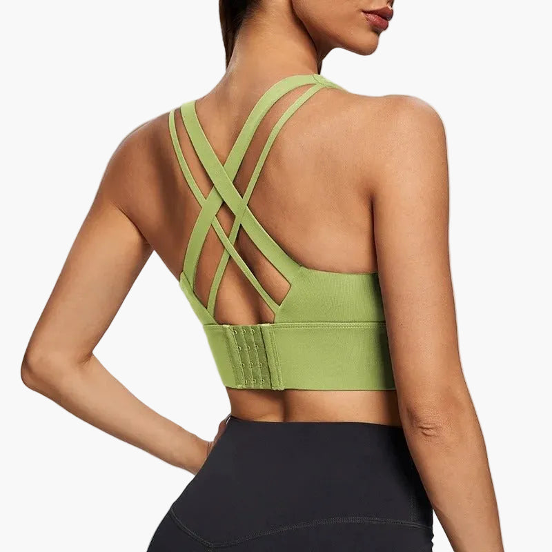 Damen Sport-BH mit Push-Up und Rücken-Kreuzträger – Perfekt für Fitness, Yoga & Alltag