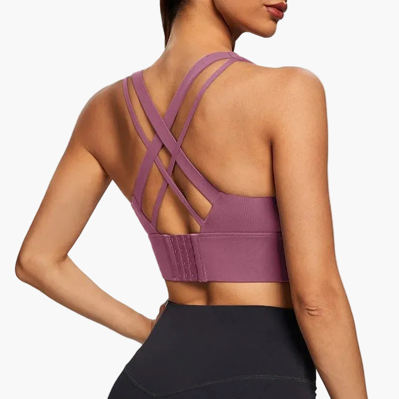 Damen Sport-BH mit Push-Up und Rücken-Kreuzträger – Perfekt für Fitness, Yoga & Alltag