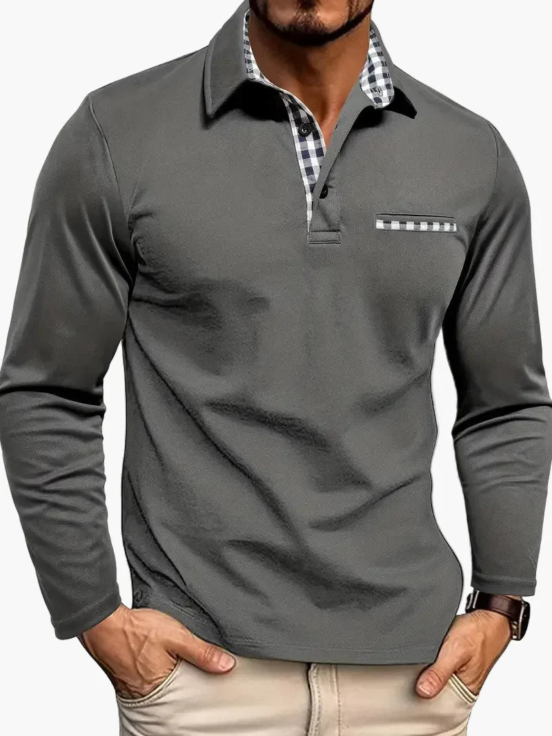 Herren Langarm Polo – Eleganter Freizeit- und Business-Look, Modernes Design, Vielseitig kombinierbar