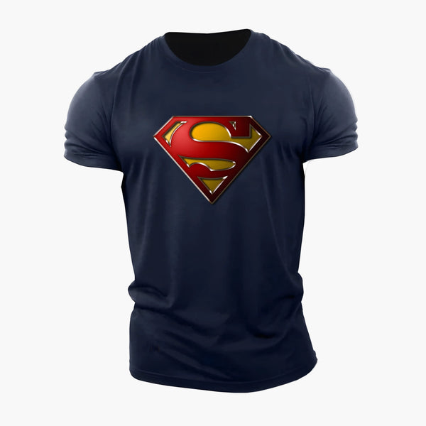 Herren Superman T-Shirt – Superhelden Fitness & Freizeit Style