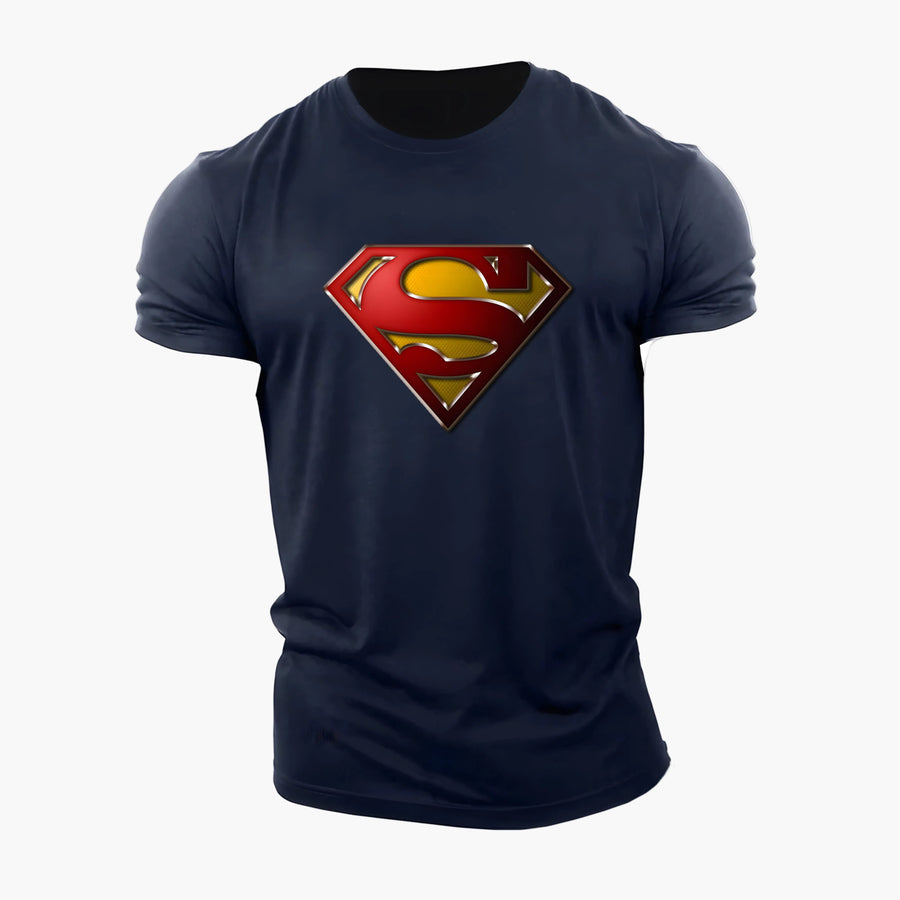 Herren Superman T-Shirt – Superhelden Fitness & Freizeit Style