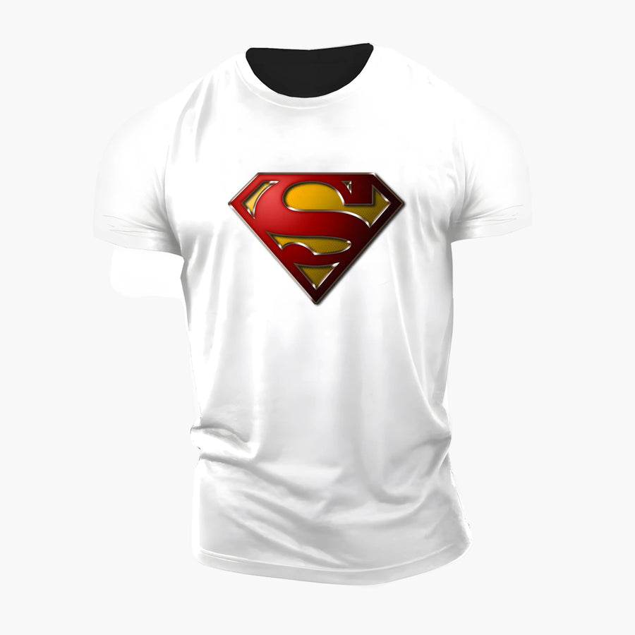 Herren Superman T-Shirt – Superhelden Fitness & Freizeit Style