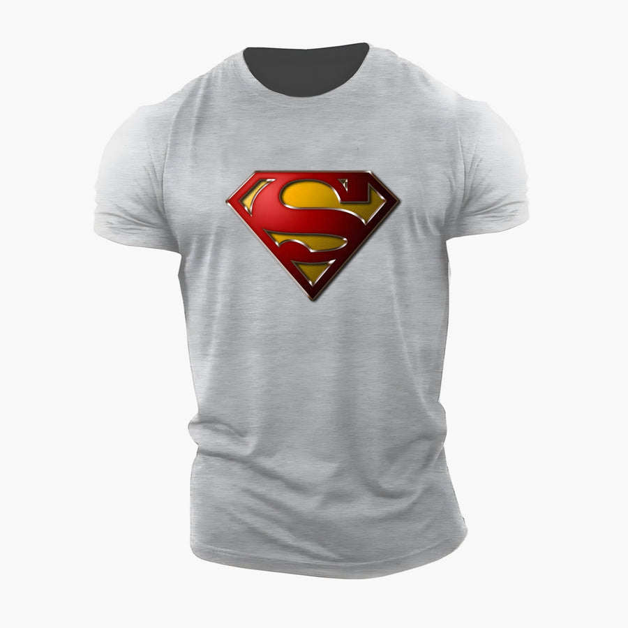 Herren Superman T-Shirt – Superhelden Fitness & Freizeit Style