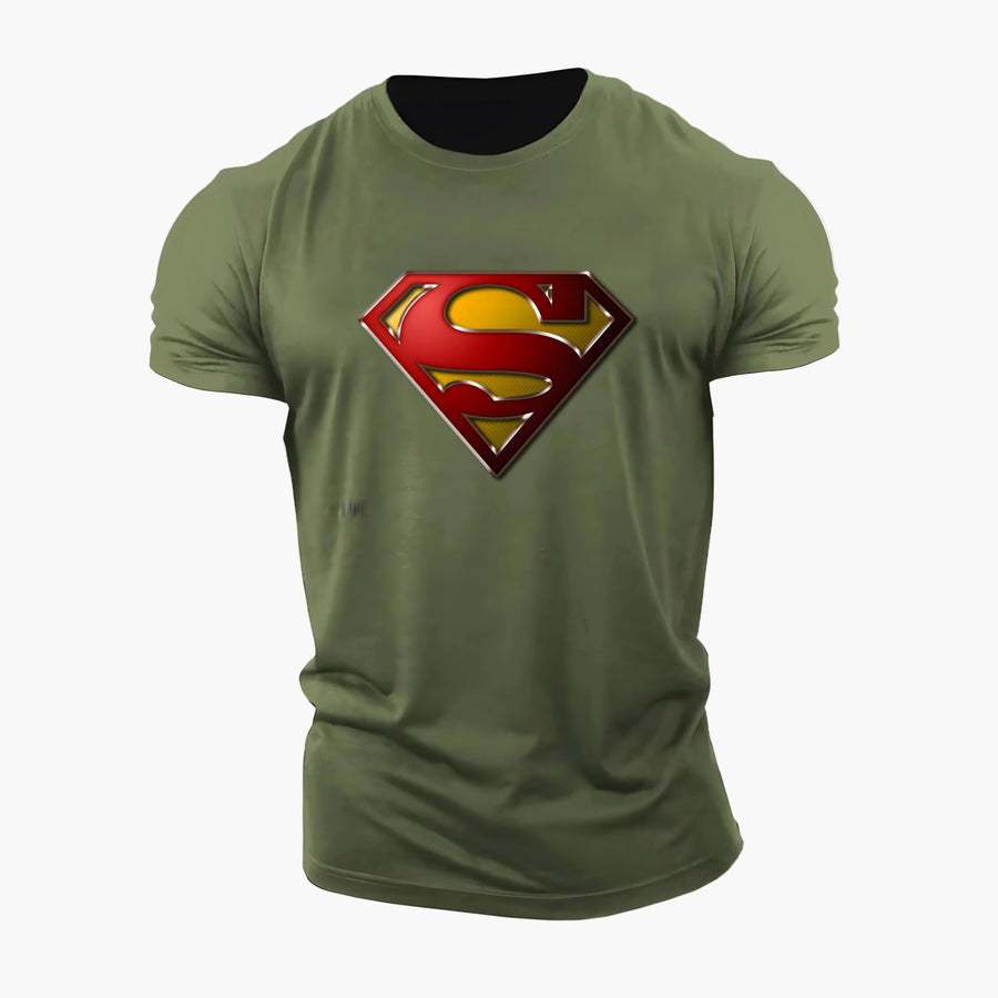 Herren Superman T-Shirt – Superhelden Fitness & Freizeit Style
