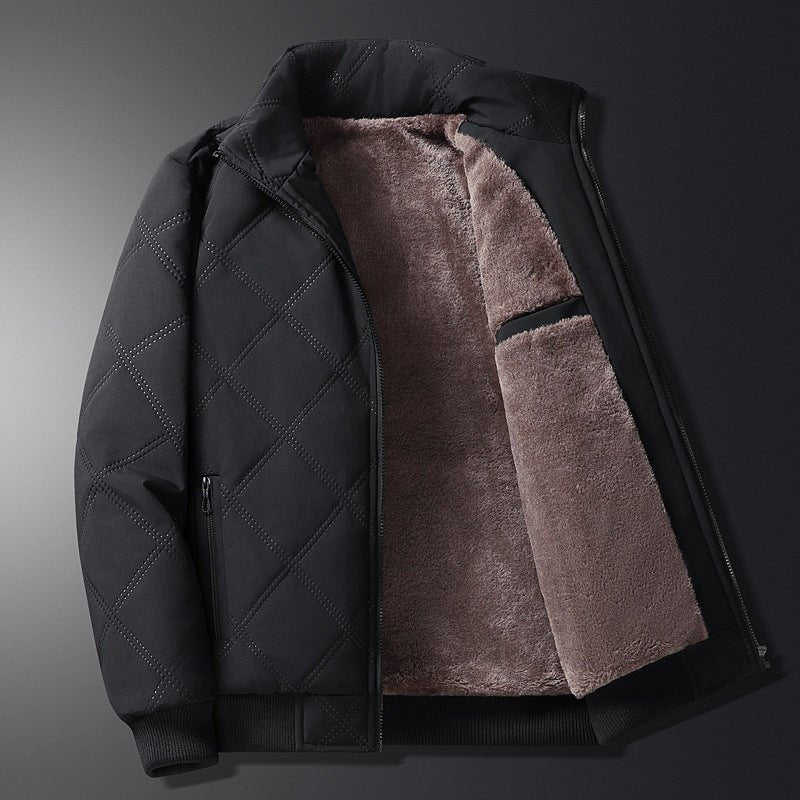 Herren gesteppte Jacke mit Stehkragen und weichem Futter